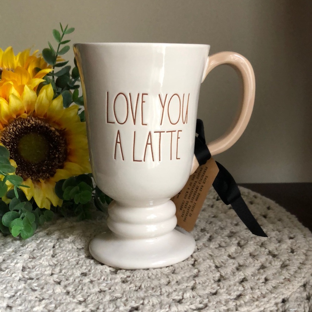 Rae Dunn “Love You A Latte” Ceramic Pedestal Mug